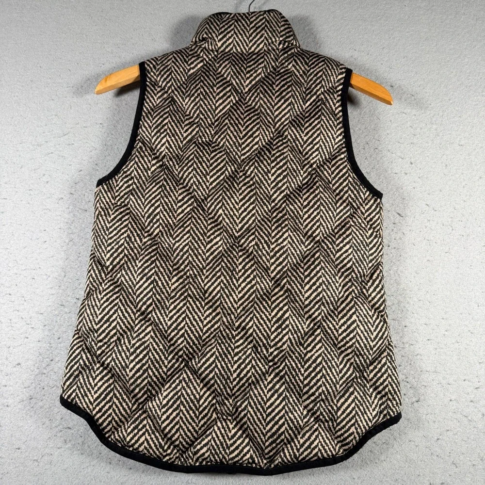J. Crew Quilted Herringbone Vest Women's XXS Stand Collar Puffer Comfort‎